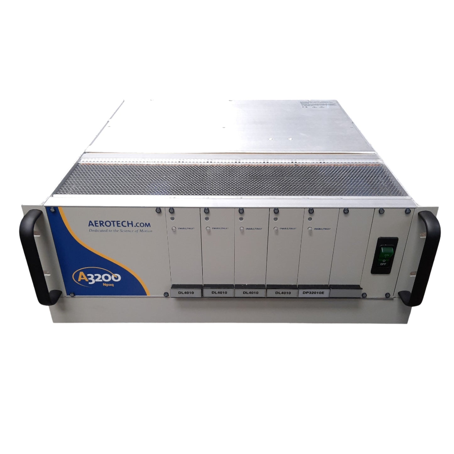 Used Aerotech A3200 Npaq-B-20B-30B 6-Axis Controller 3U Rack Mount w/5x Drives 230VAC