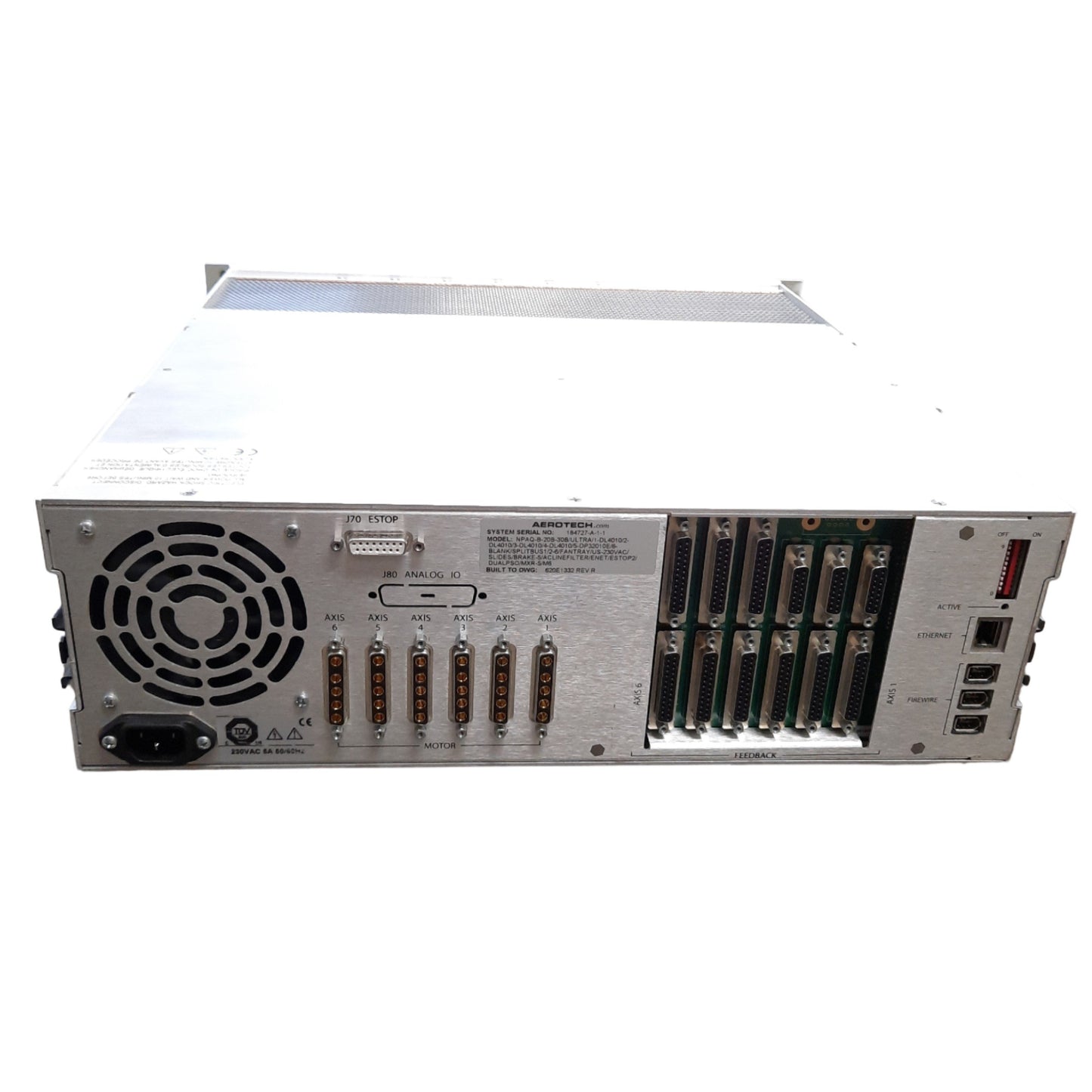 Used Aerotech A3200 Npaq-B-20B-30B 6-Axis Controller 3U Rack Mount w/5x Drives 230VAC
