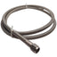 Used Stainless Steel Braided Hose 12.8mm OD, JIC-6 Flare Fittings 9/16in, 8ft Length