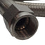 Used Stainless Steel Braided Hose 12.8mm OD, JIC-6 Flare Fittings 9/16in, 8ft Length