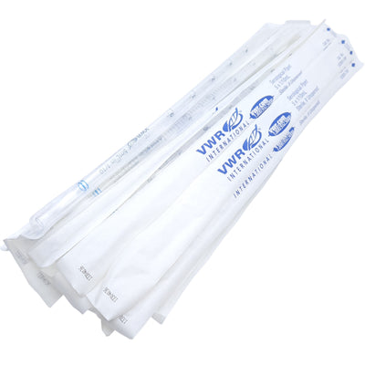 New Lot of 15 VWR 53283-706 Serological Pipet 5mL in 1/10, Color Code Blue, TD 20°C