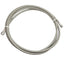 Used Stainless Steel Braided Hose 9.7mm OD, JIC-4 Flare Fittings 7/16in Thread, 11ft