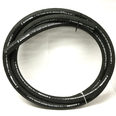 New – Open box Alfagomma T-751 Abrasive Material Blast Hose 150psi, Ø1-1/2" OD, Ø3/4" ID, 20ft