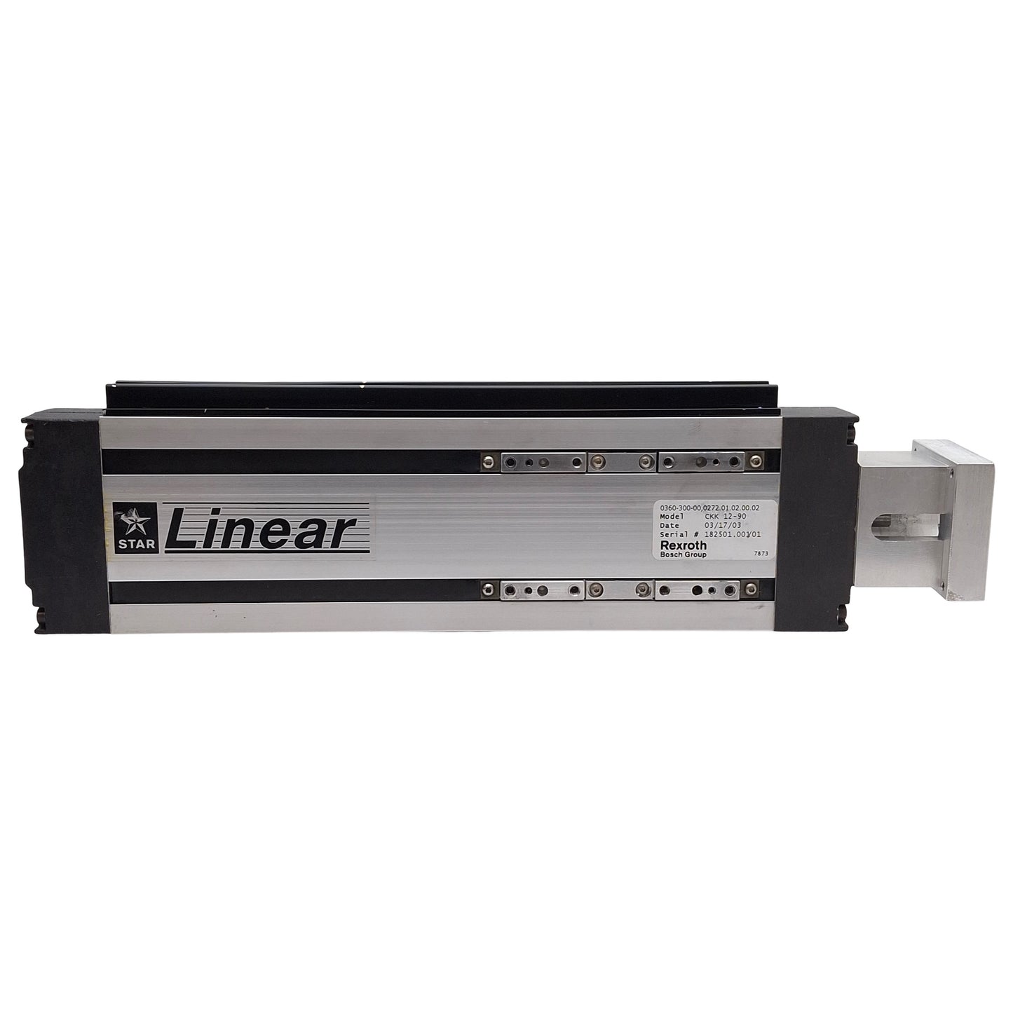 Used Rexroth CKK 12-90 Linear Actuator, 5mm Lead, 150mm Travel, 4100N Load, NEMA 23