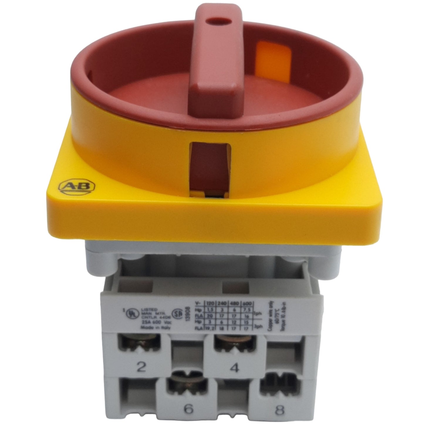 Used Allen Bradley 194L-E25-1753 Control & Load Switch OFF-ON 90°, w/ Handle