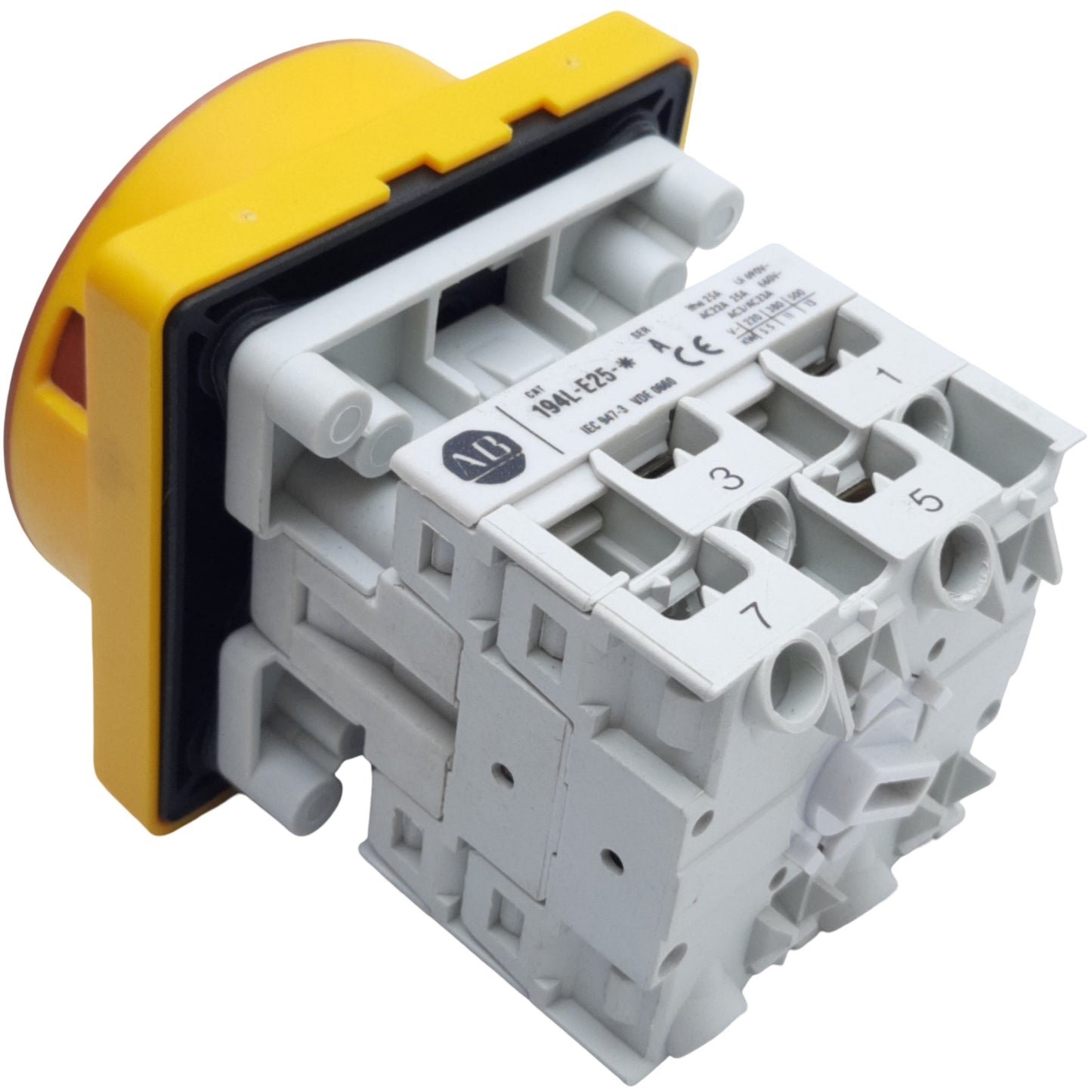 Used Allen Bradley 194L-E25-1753 Control & Load Switch OFF-ON 90°, w/ Handle