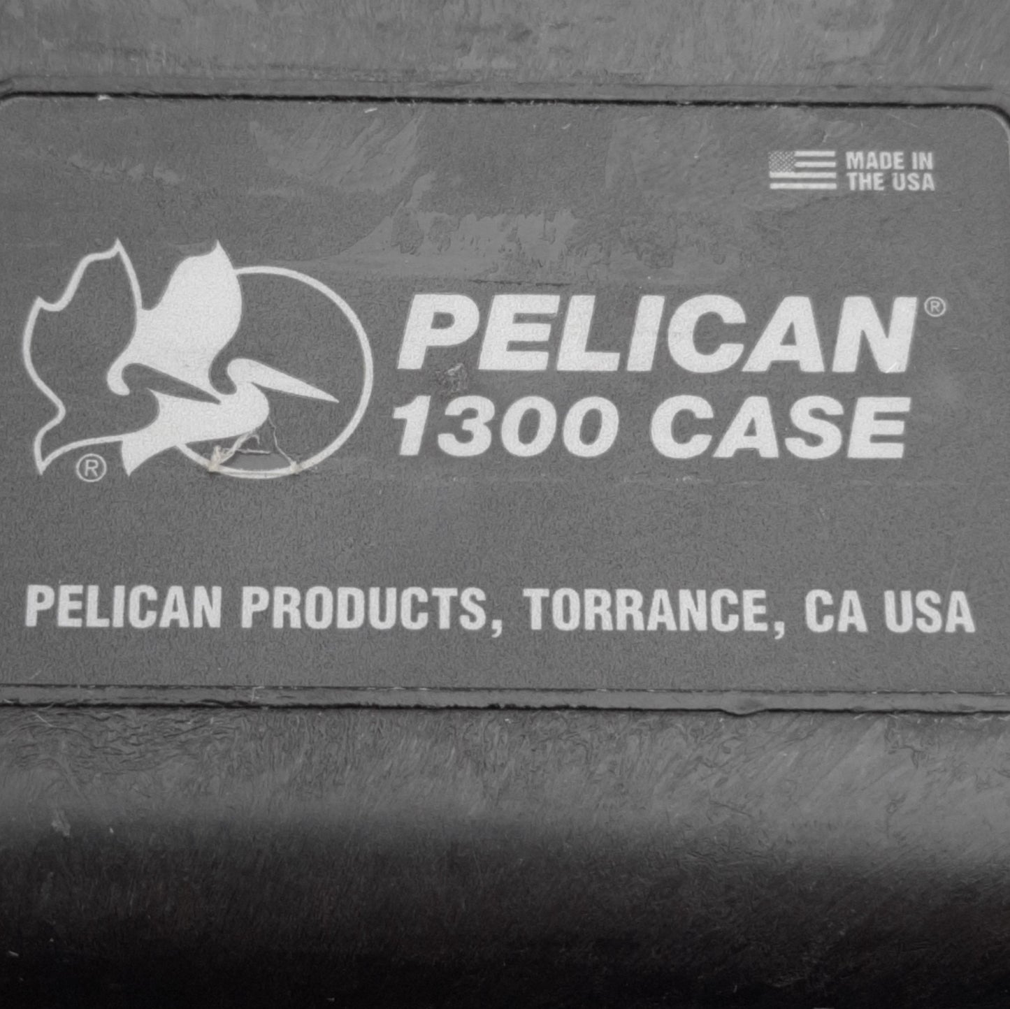 Used Pelican 1300 Protector Case, Black, 9.17in x 6.99in x 6.15in *No Foam*
