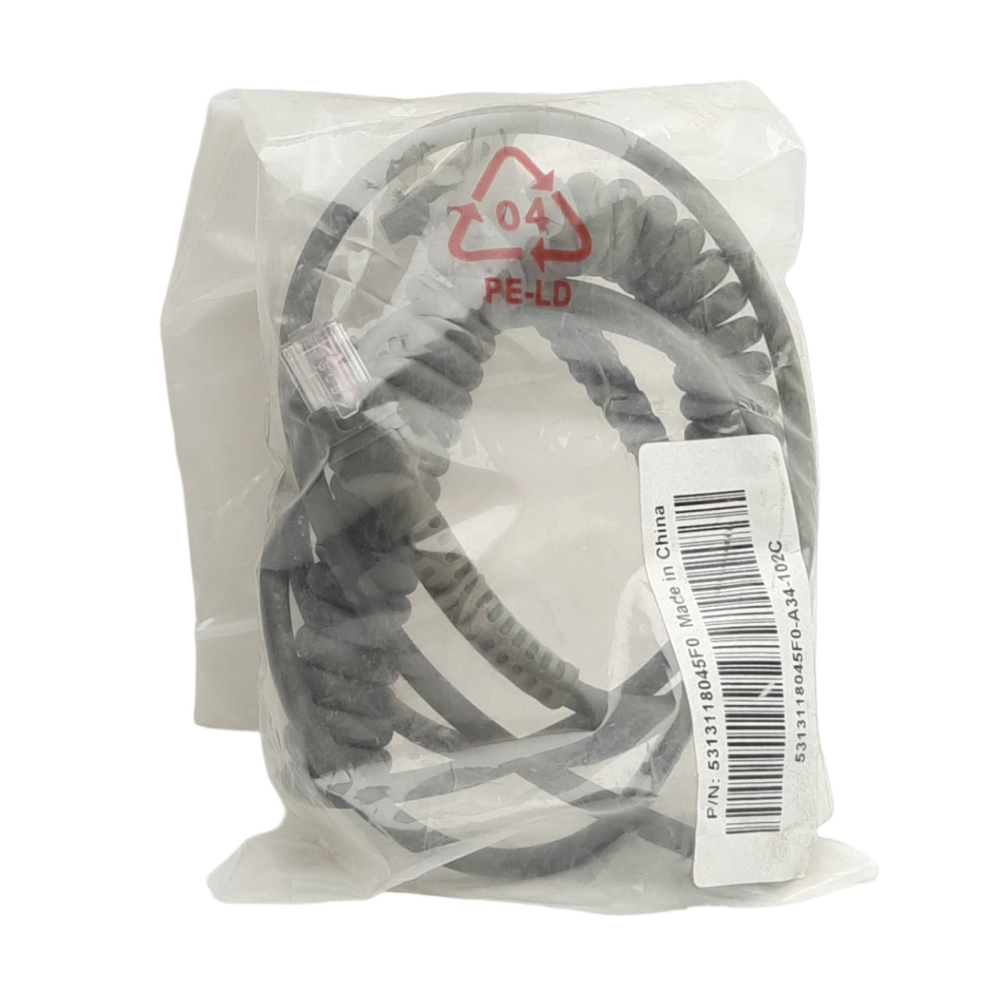 New Zebra CBA-R37-C09ZAR Barcode Scanner Cable, RS232, DB9F to RJ45, 7ft Length