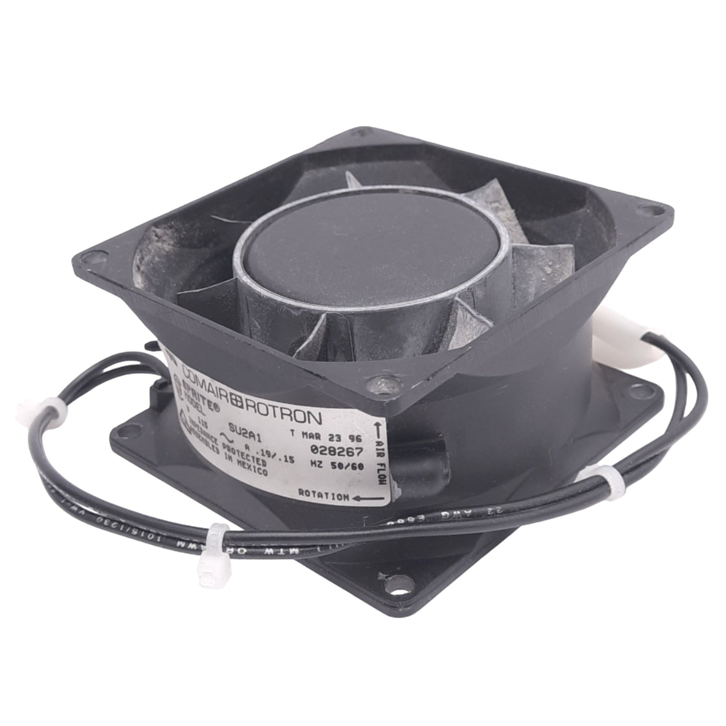 Used Comair Rotron SU2A1 Cooling Fan, 3250rpm, 80x42mm, 115VAC 0.15A, 11W