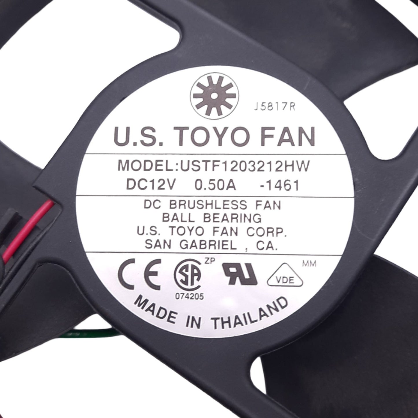 Used TOYO Fan USTF1203212HW DC Brushless Ball Bearing Fan, 3150rpm, 120x32mm, 12VDC