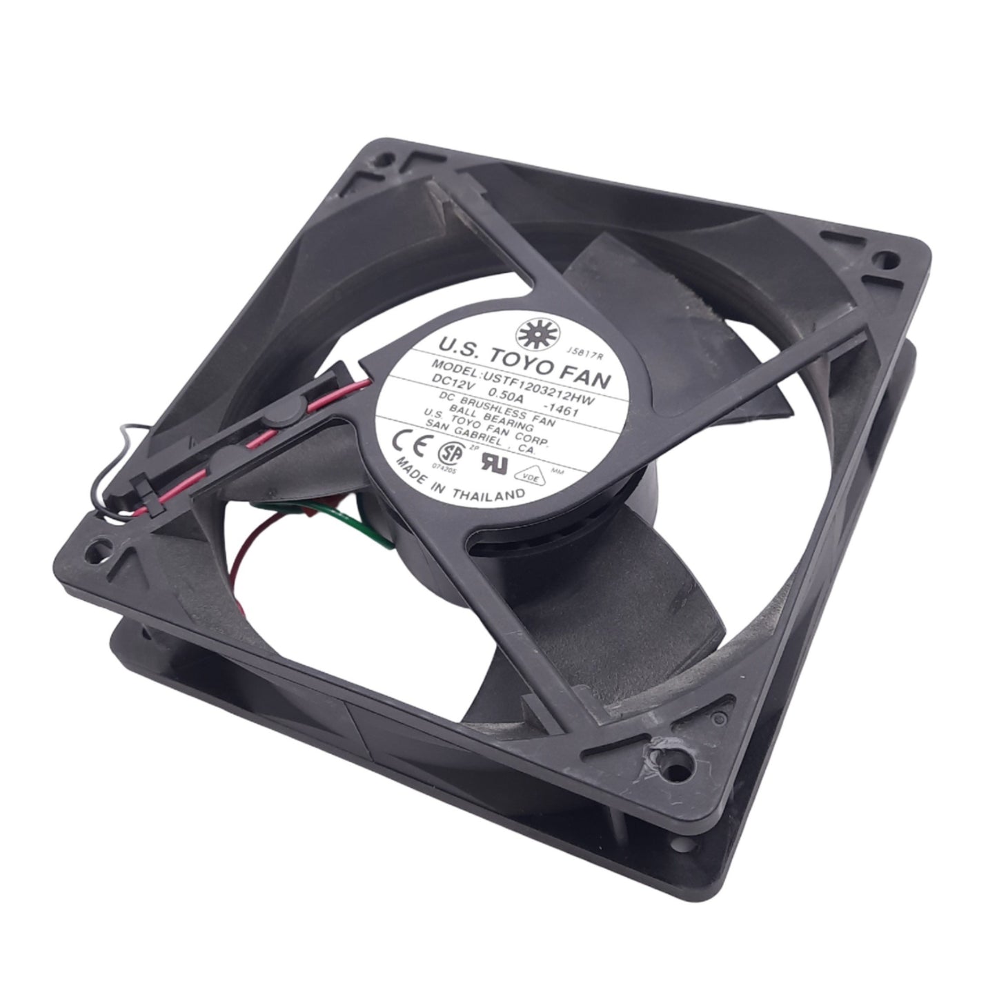 Used TOYO Fan USTF1203212HW DC Brushless Ball Bearing Fan, 3150rpm, 120x32mm, 12VDC