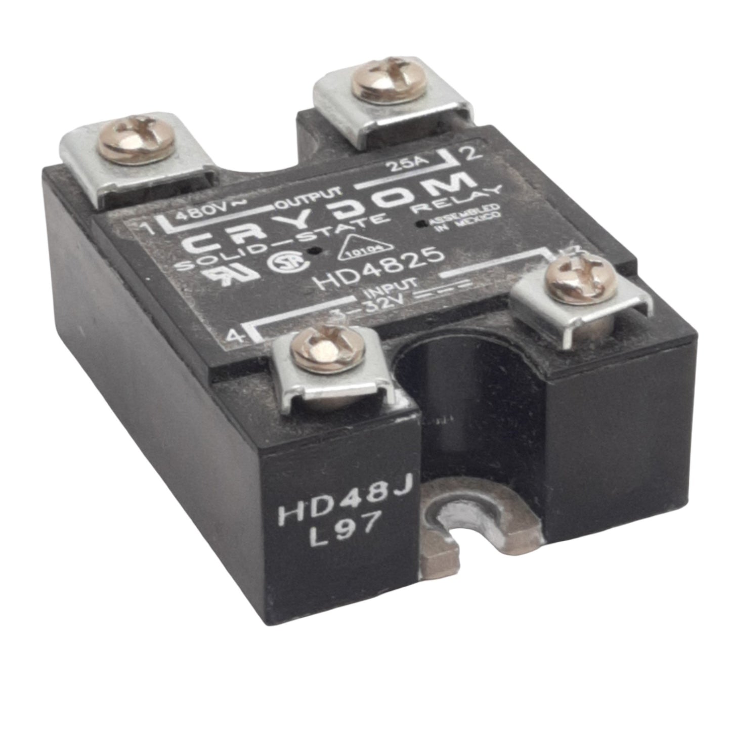Used Crydom HD4825 Solid State Relay 90-280VAC Control, 48-530VAC Operating, 25Amps