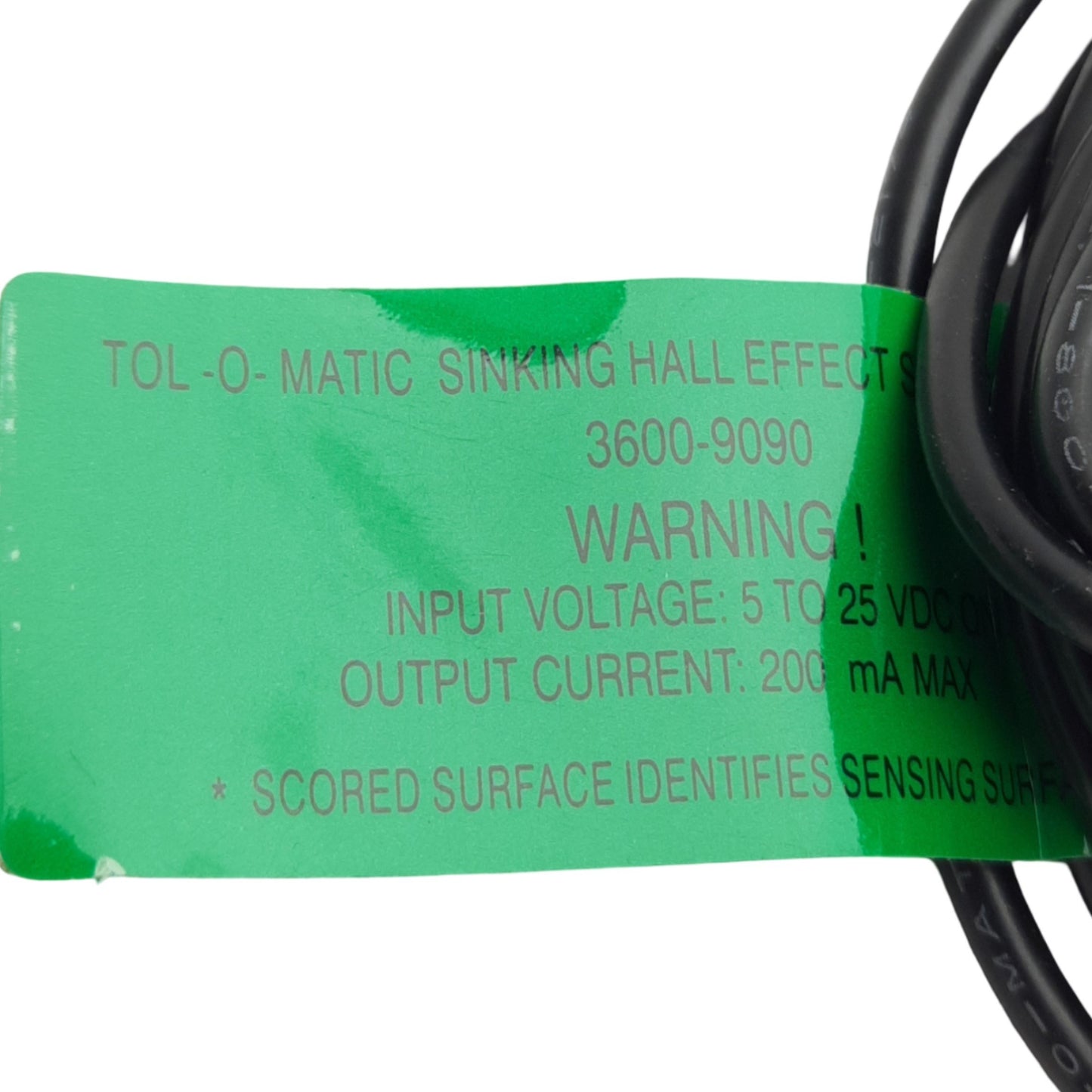 New – Open box Tolomatic 3600-9090 Hall Effect Sensor Switch, 5-25VDC, NPN Sinking Style, 5m