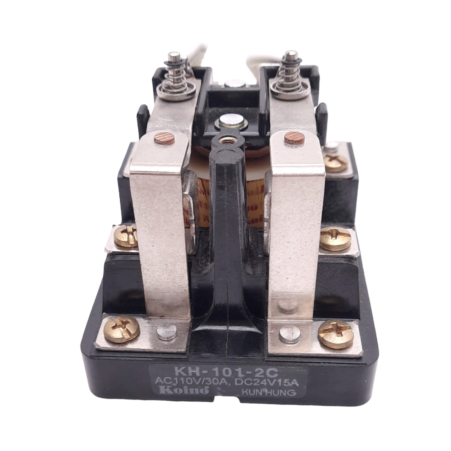 Used Koino KH-101-2C Power Relay, DPDT, 110VAC/24VDC Coil, 500VAC/250VDC 30A Max