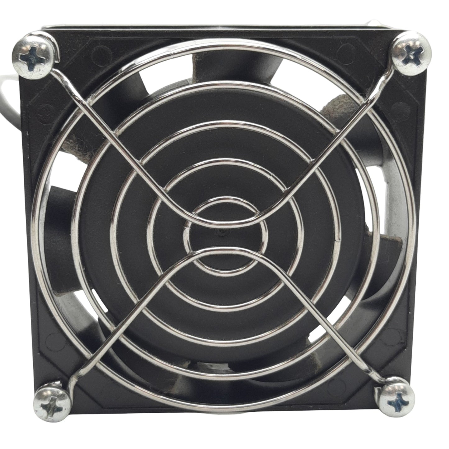 Used Multicomp MC19701 Axial Fan 85-125VAC Operating, 18/22CFM, 80mm x 80mm x 25.5mm