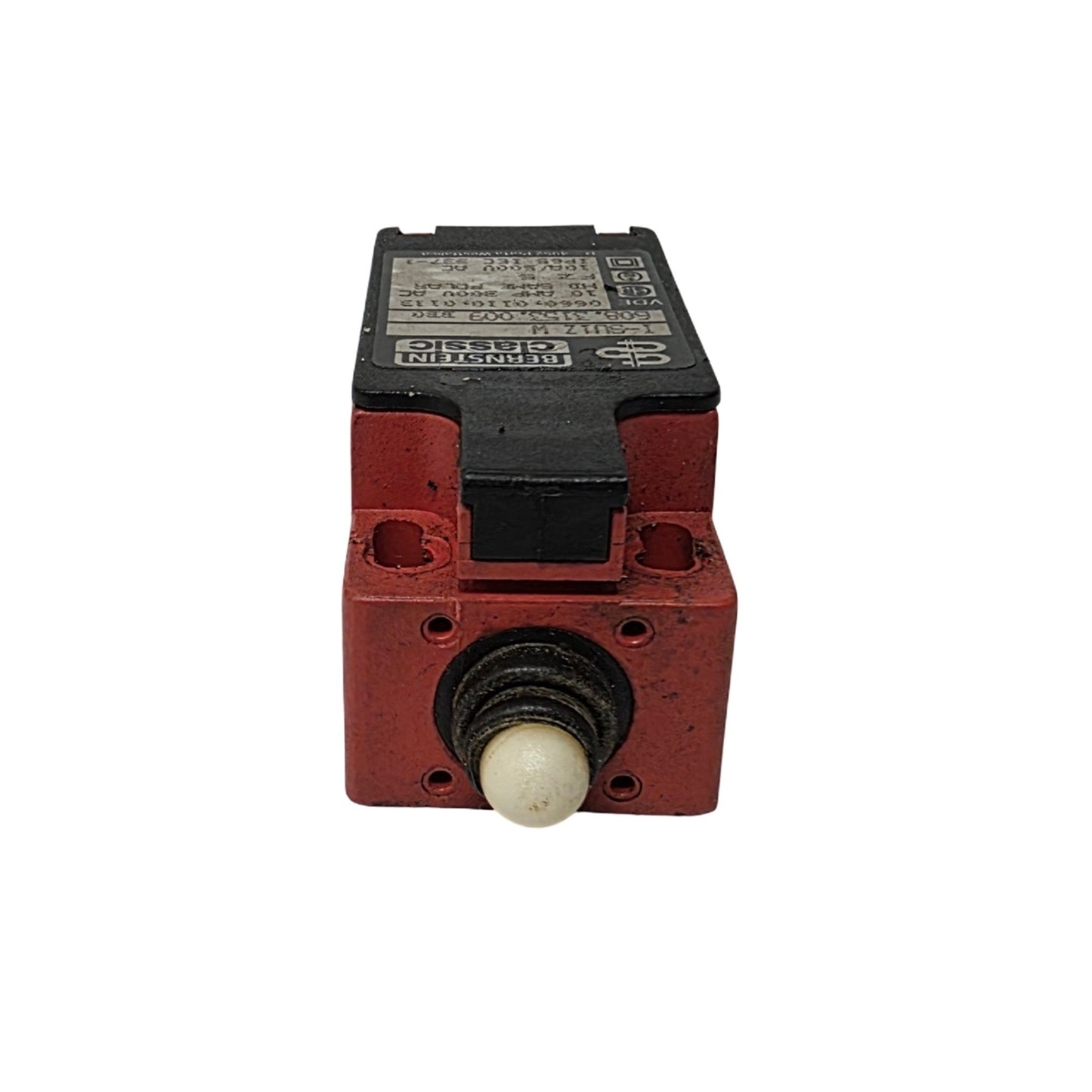 Used Bernstein I-SU1Z W Compact Plunger Position Switch, 1NC 1 NO, 10A 300VAC