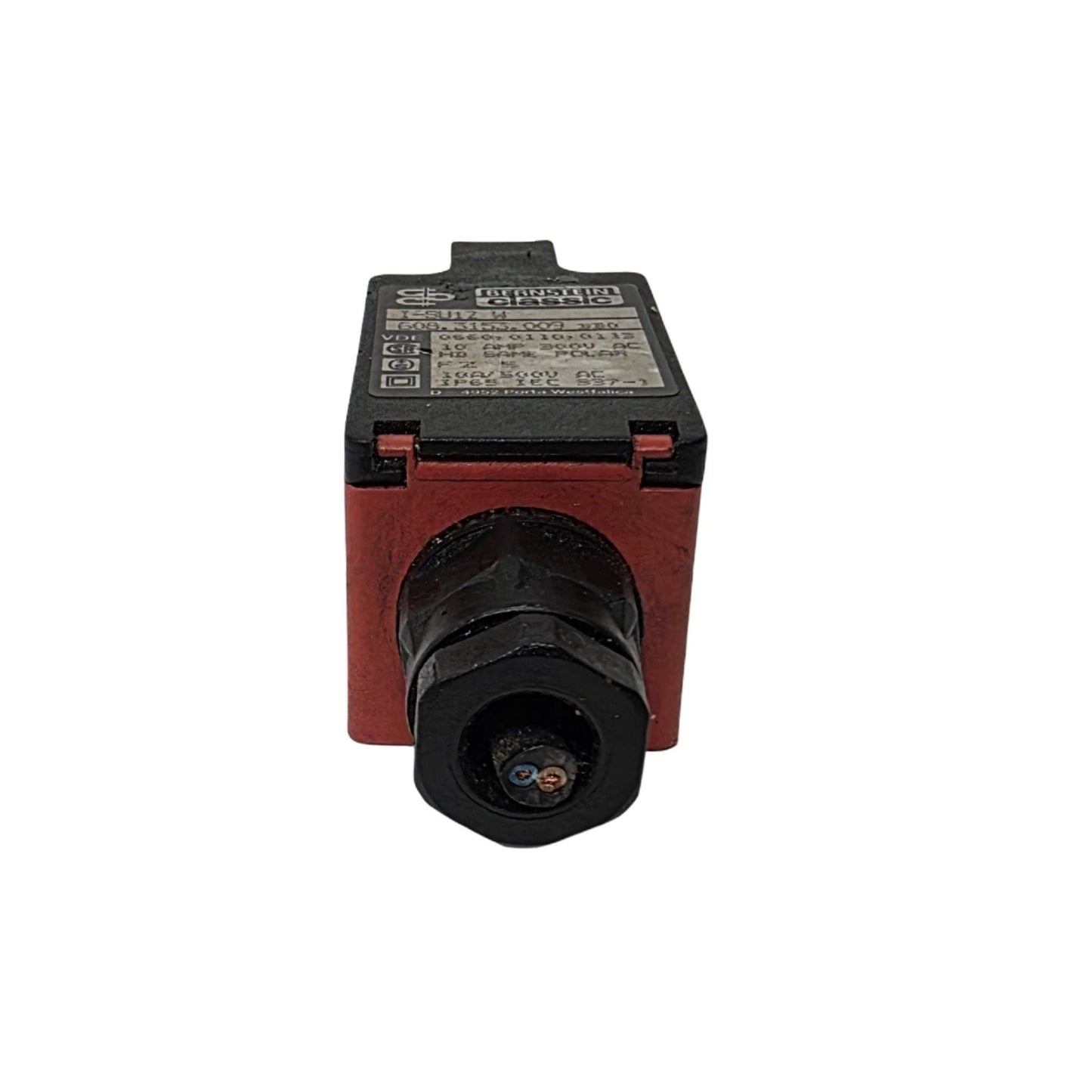 Used Bernstein I-SU1Z W Compact Plunger Position Switch, 1NC 1 NO, 10A 300VAC