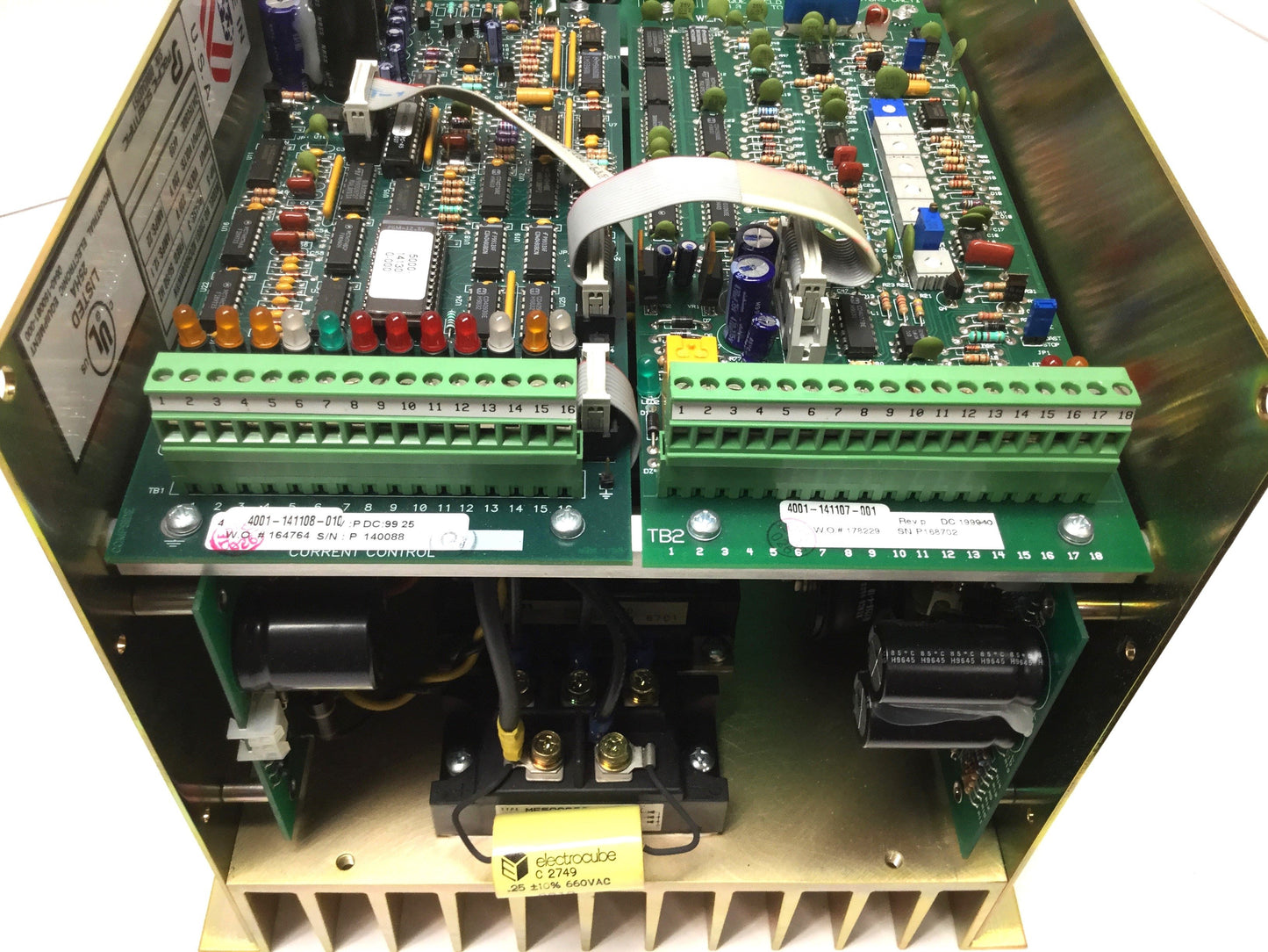 Used Powertec C0051.N2CH000NNNN Genesis 1000 Brushless DC Motor Drive 5HP 230VAC 3PH