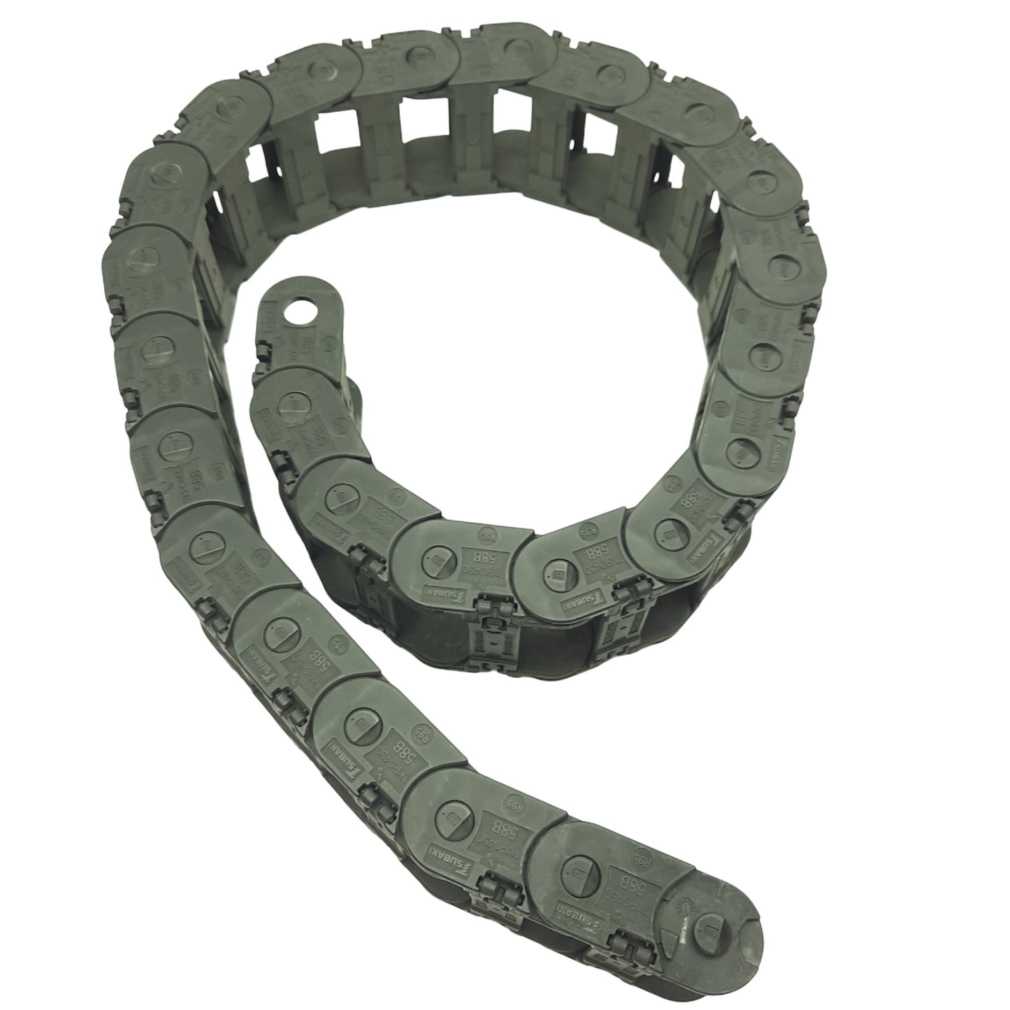 Used Tsubaki TKP0450-58B Energy Chain Cable Carrier 25 Links, 45in Length, 3in Width