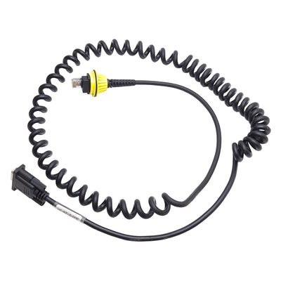 Used Cognex 300-9126-3R Barcode Scanner Coil Cable, RJ45 10-Pin to DB9, 3m Uncoiled