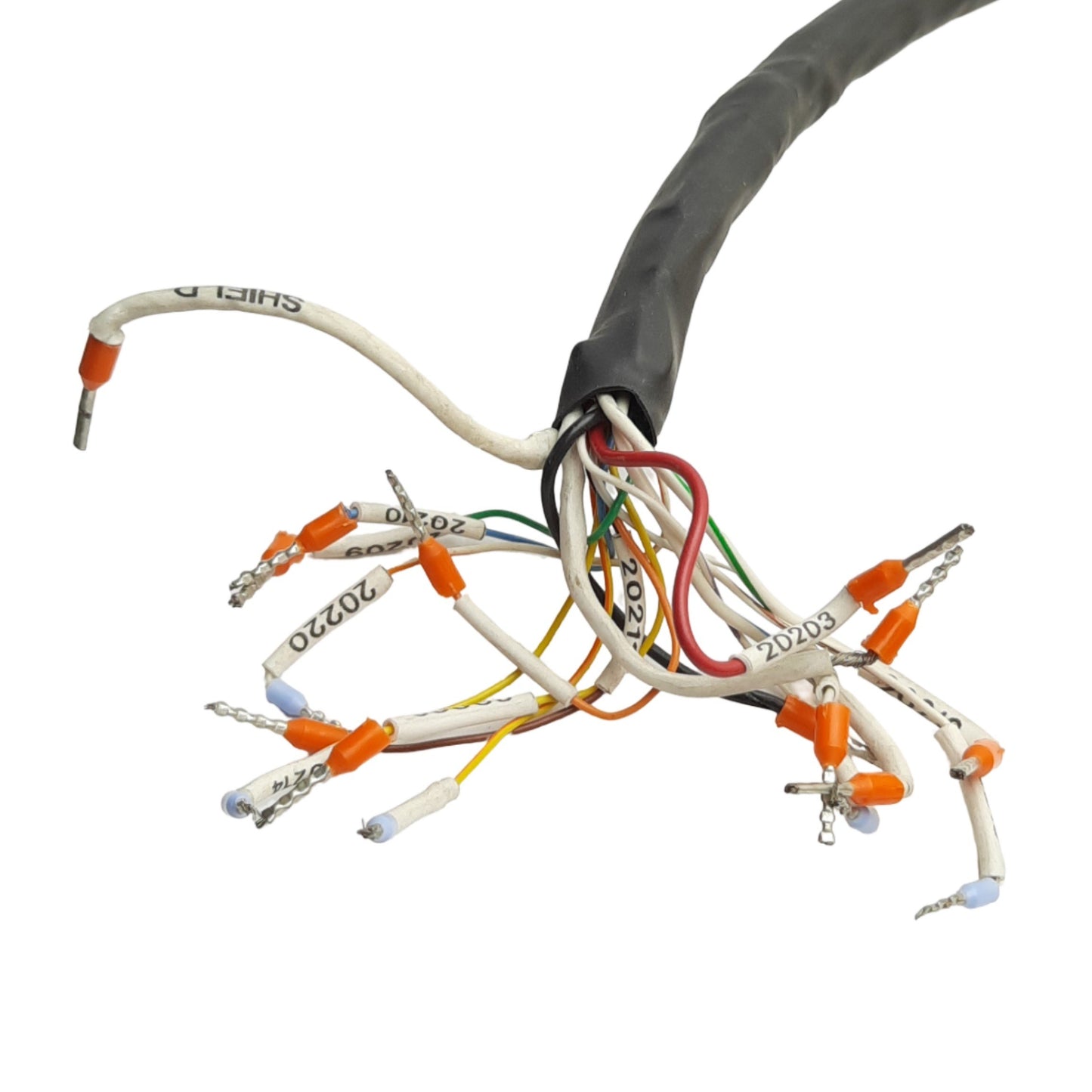 Used Parker 71-018309-10 Rev B Gemini Motor Feedback Cable, 19-Pin Male, 10ft