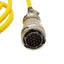 Used Parker 71-018309-10 Rev B Gemini Motor Feedback Cable, 19-Pin Male, 10ft