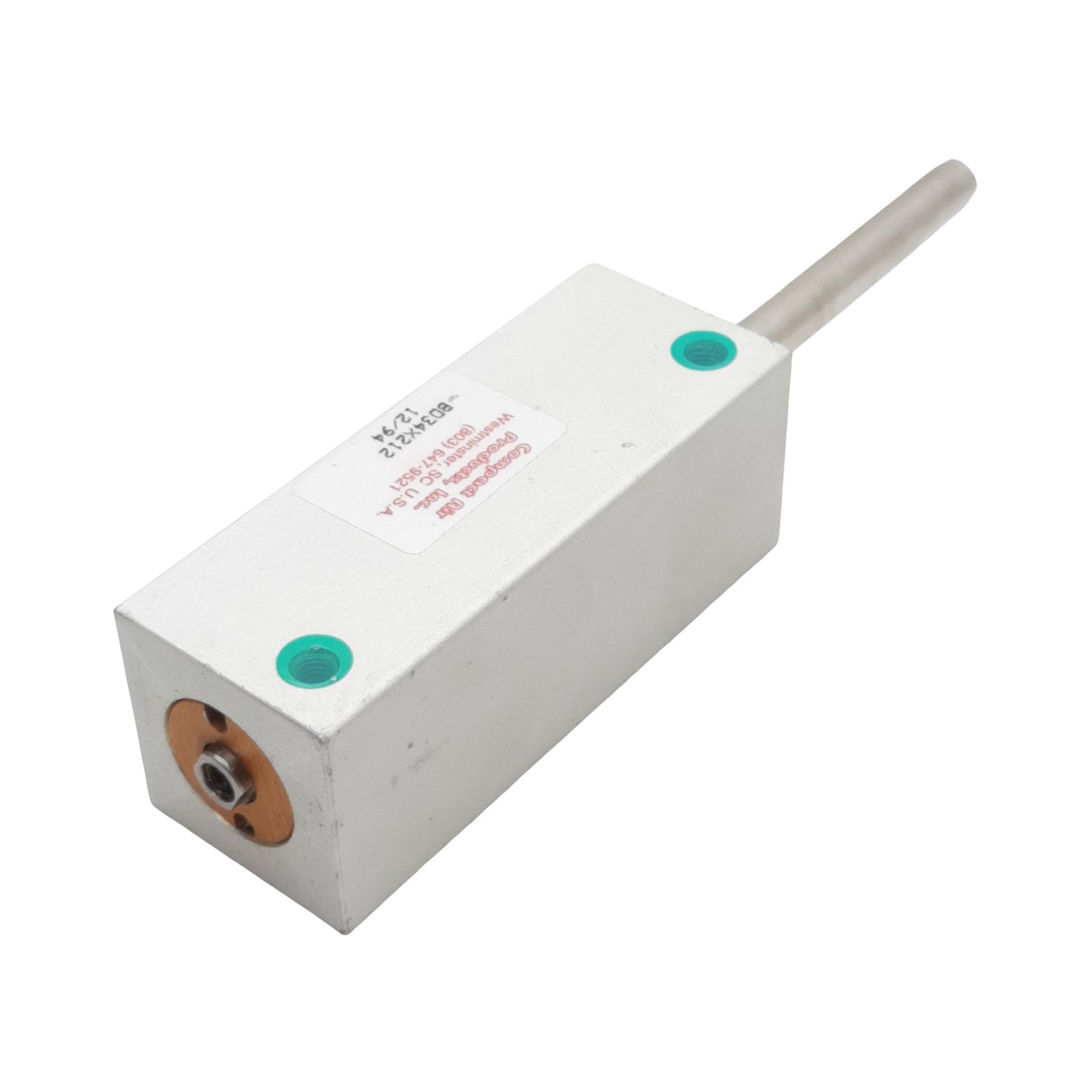 New Compact BD34X212 Pneumatic Cylinder ø0.75" Bore, 2.5" Stroke, #10-32UNF, 250psi