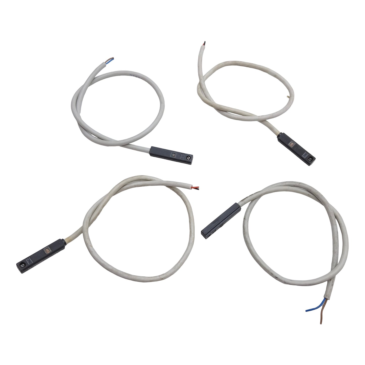 Used Lot of 4 SMC D-Y59B Solid State Auto Switch Sensor, 2-Wire, 24VDC, 12in Long