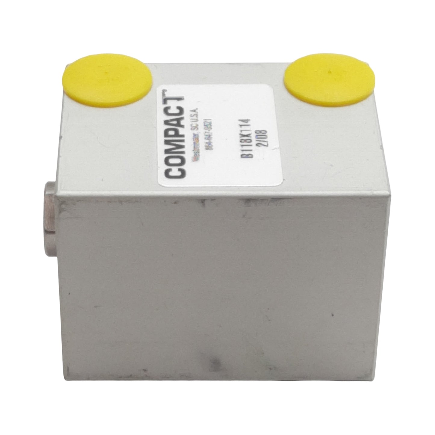 Used Compact B118X114 Pneumatic Cylinder, ø1-1/8in Bore, 1-1/4in Stroke, 1/8in NPT