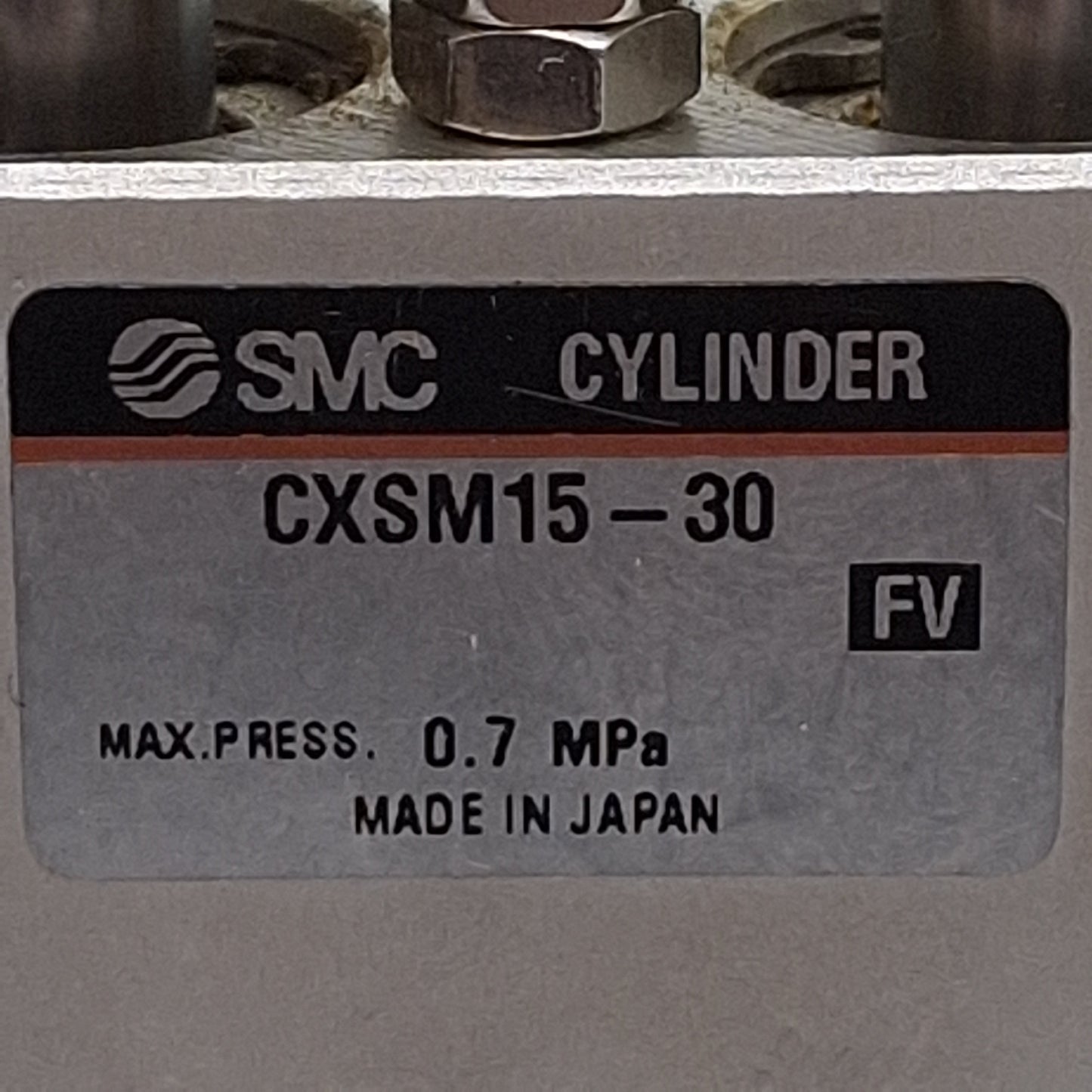 Used SMC CXSM15-30 Guided Cylinder, ø15mm Bore, 30mm Stroke, 0.7MPa, M5x0.8 Ports