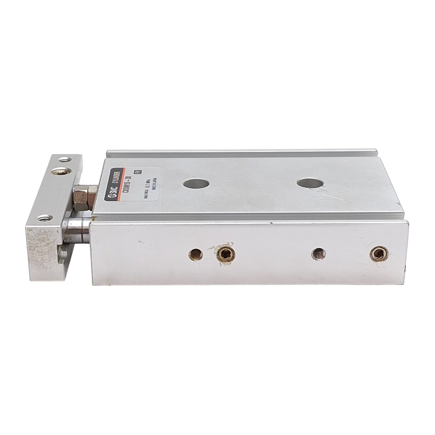 Used SMC CXSM15-30 Guided Cylinder, ø15mm Bore, 30mm Stroke, 0.7MPa, M5x0.8 Ports