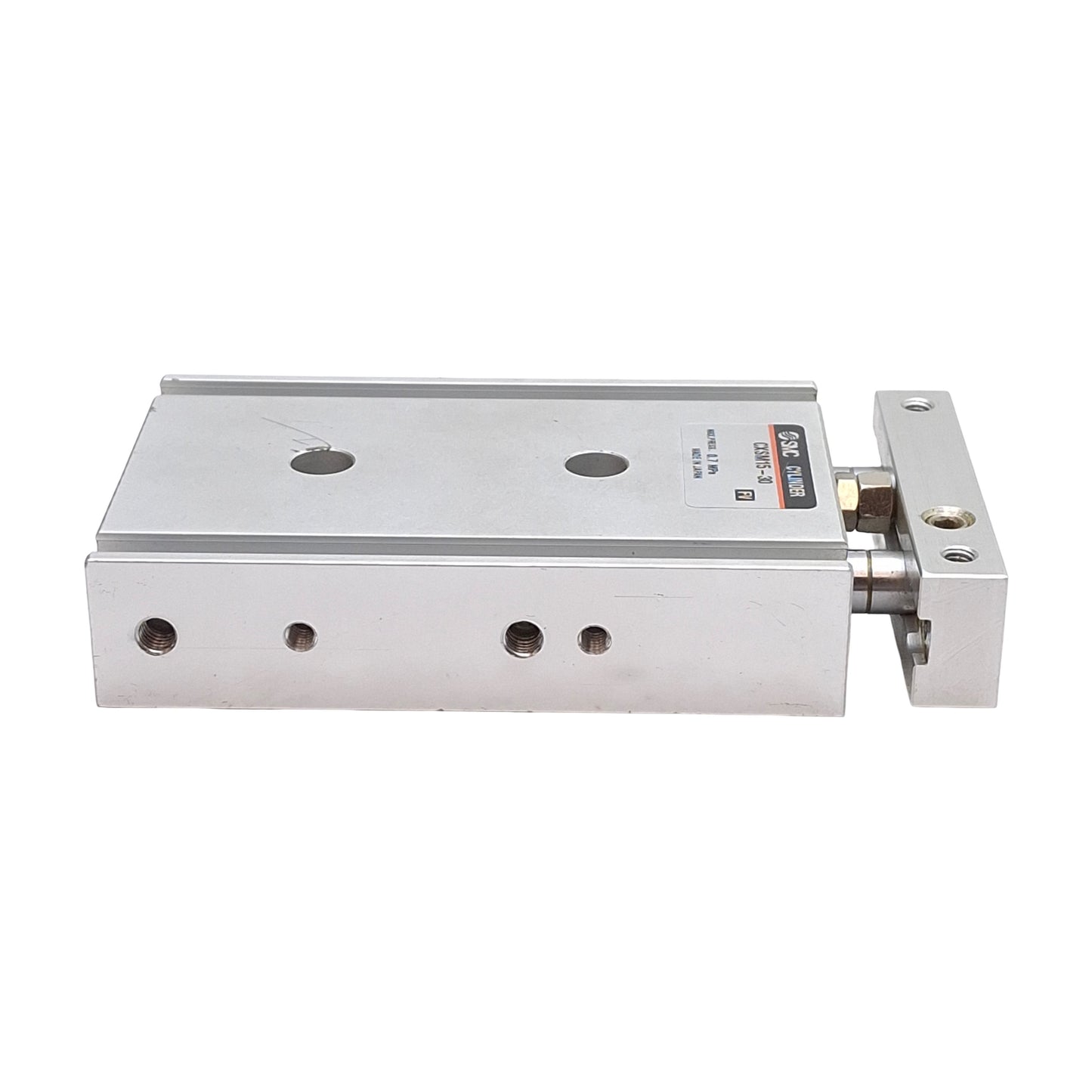 Used SMC CXSM15-30 Guided Cylinder, ø15mm Bore, 30mm Stroke, 0.7MPa, M5x0.8 Ports
