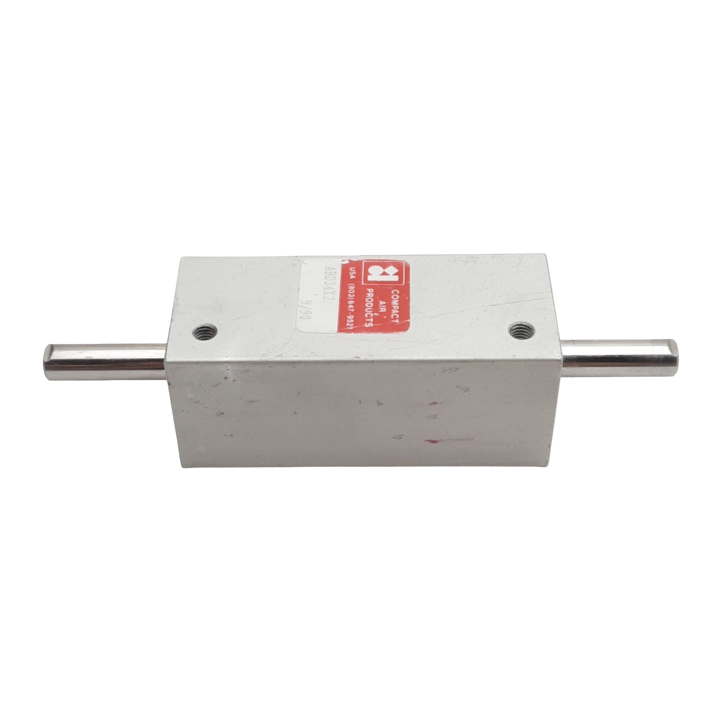 Used Compact ABD34X2 Pneumatic Cylinder, ø3/4in Bore, 2in Stroke, #10-32UNF, 250psi