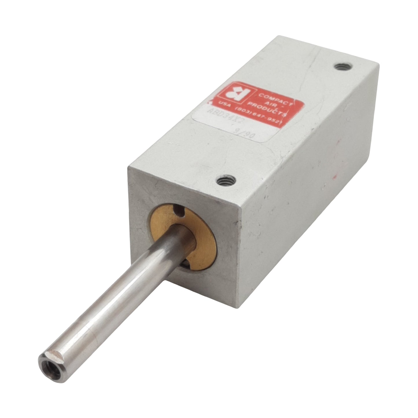 Used Compact ABD34X2 Pneumatic Cylinder, ø3/4in Bore, 2in Stroke, #10-32UNF, 250psi