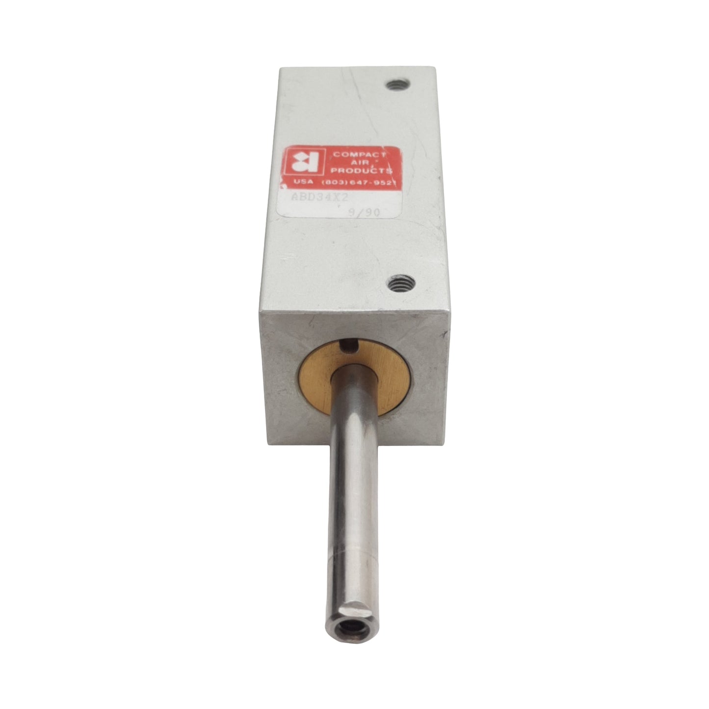 Used Compact ABD34X2 Pneumatic Cylinder, ø3/4in Bore, 2in Stroke, #10-32UNF, 250psi