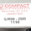 New Compact QJM96-2868 Pneumatic Cylinder, ø3/4in Bore, 3/4in Stroke, #10-32UNF
