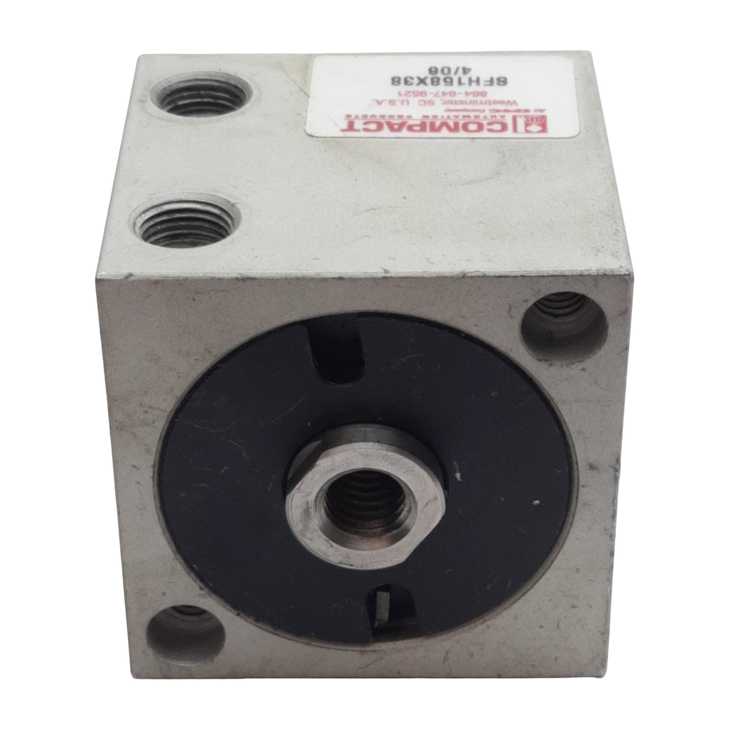 Used Compact SFH158X38 Pneumatic Cylinder, ø1-5/8in Bore, 3/8in Stroke, 1/8in NPT