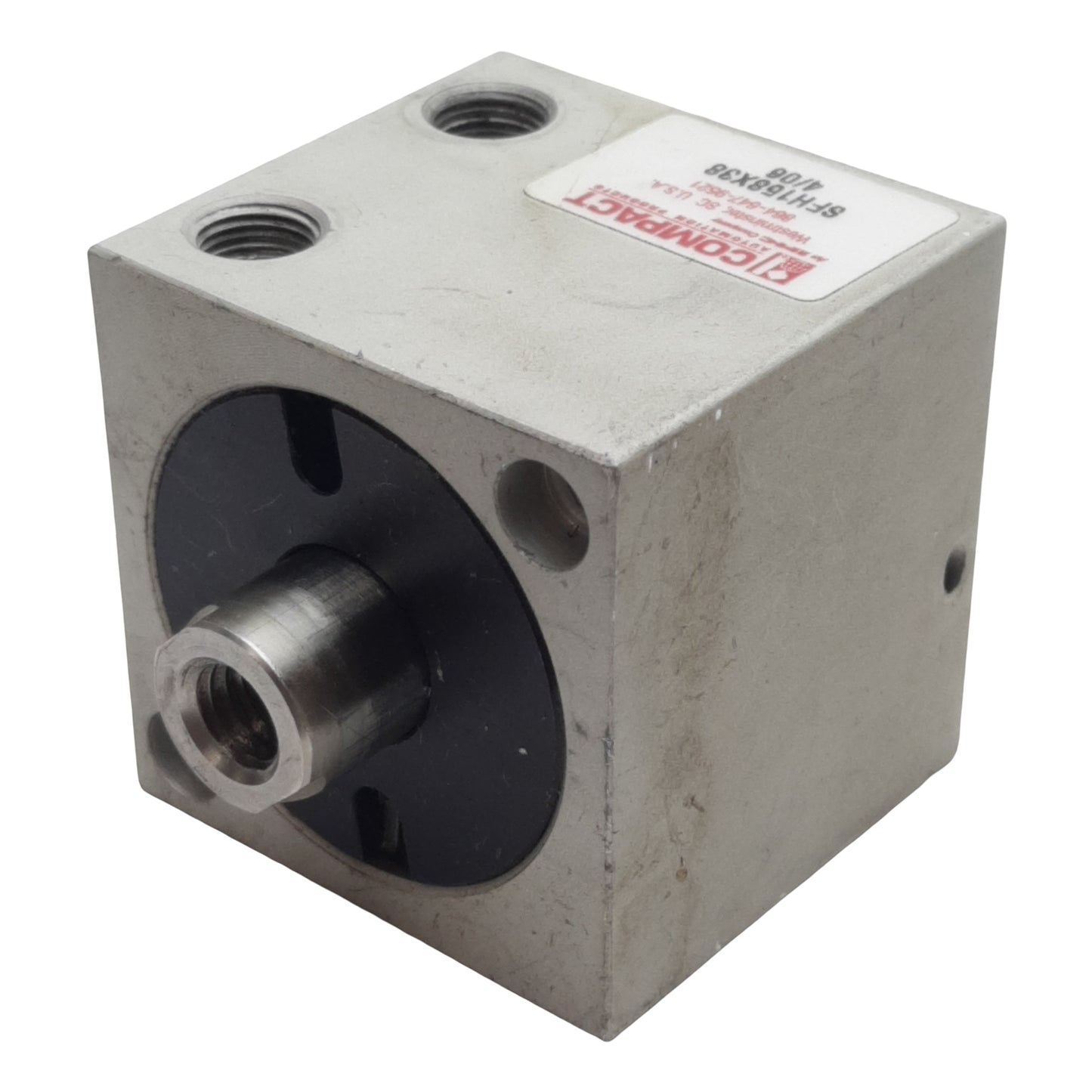 Used Compact SFH158X38 Pneumatic Cylinder, ø1-5/8in Bore, 3/8in Stroke, 1/8in NPT