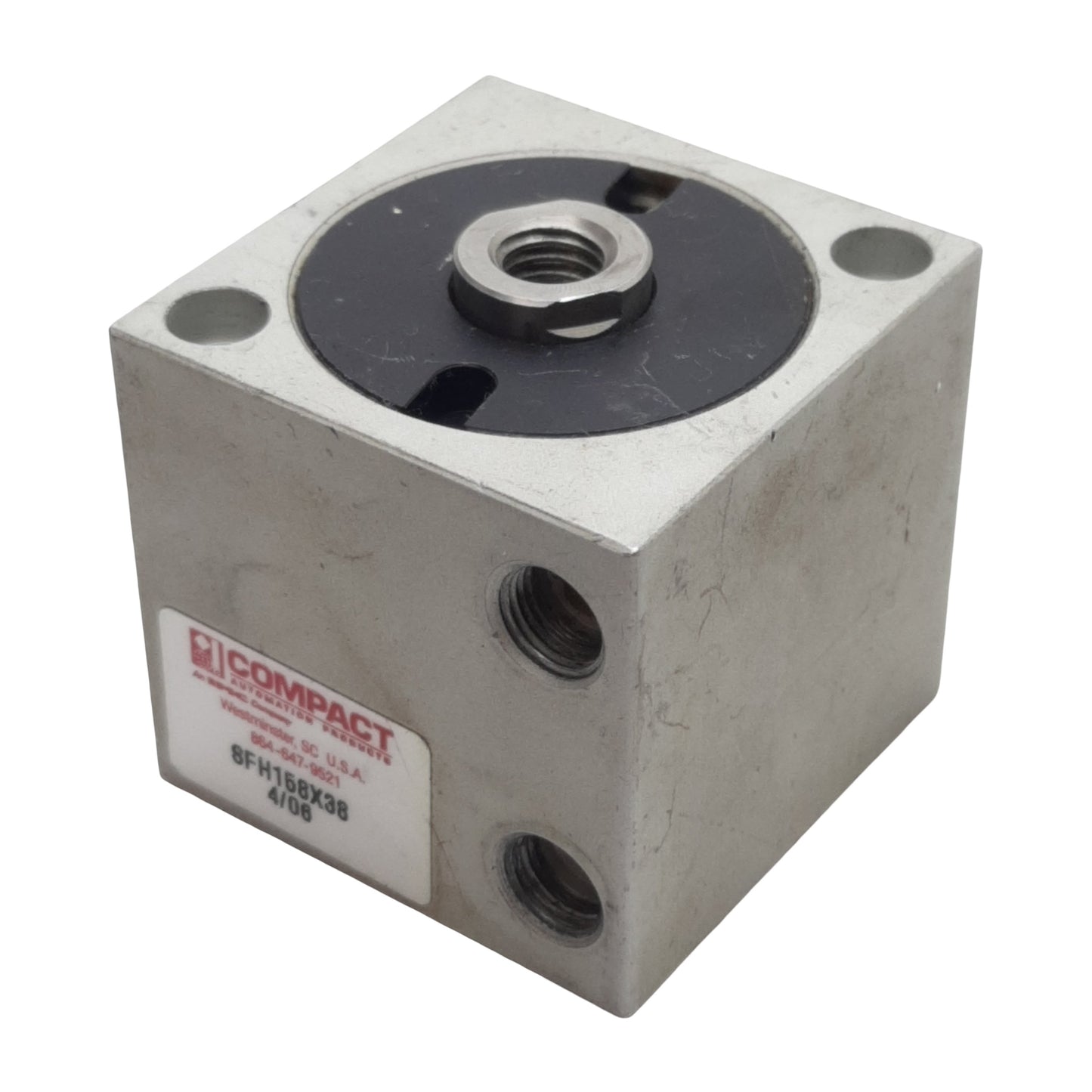 Used Compact SFH158X38 Pneumatic Cylinder, ø1-5/8in Bore, 3/8in Stroke, 1/8in NPT