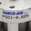 Used Fabco-Air PSD1-0.625 Pneumatic Cylinder, ø1/2" Bore, 5/8" Stroke, #10-32, 200psi