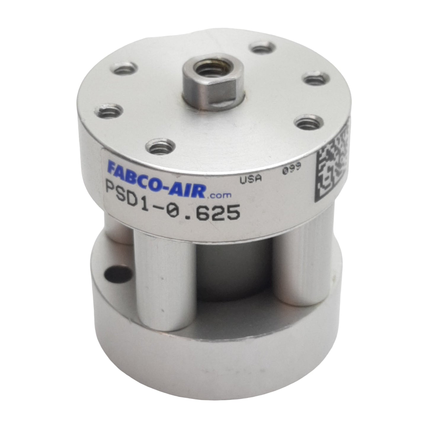 Used Fabco-Air PSD1-0.625 Pneumatic Cylinder, ø1/2" Bore, 5/8" Stroke, #10-32, 200psi