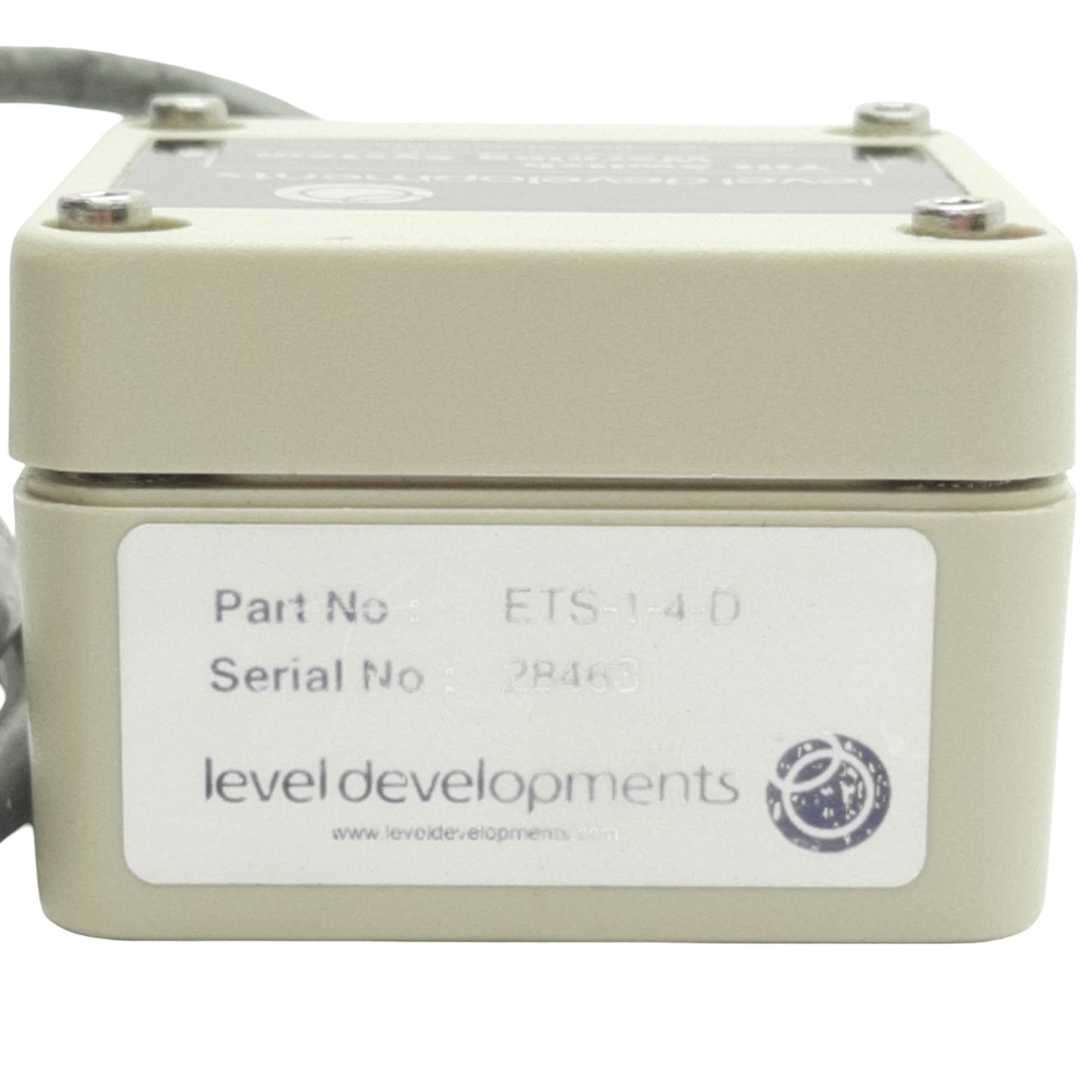 Used Level Developments ETS-1-4-D Dual Axis Tilt Switch 1-4° Switch Range, 9-30VDC