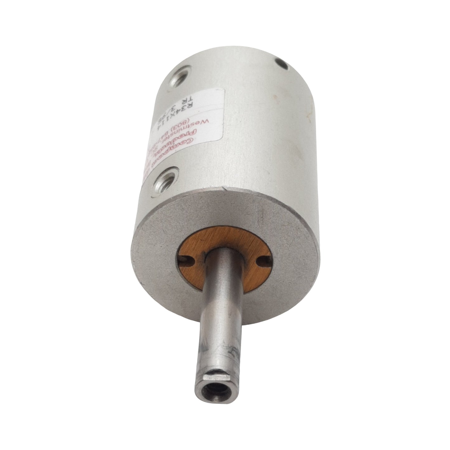 Used Compact R34X114 Pneumatic Cylinder, ø3/4in Bore, 1-1/4in Stroke, #10-32UNF