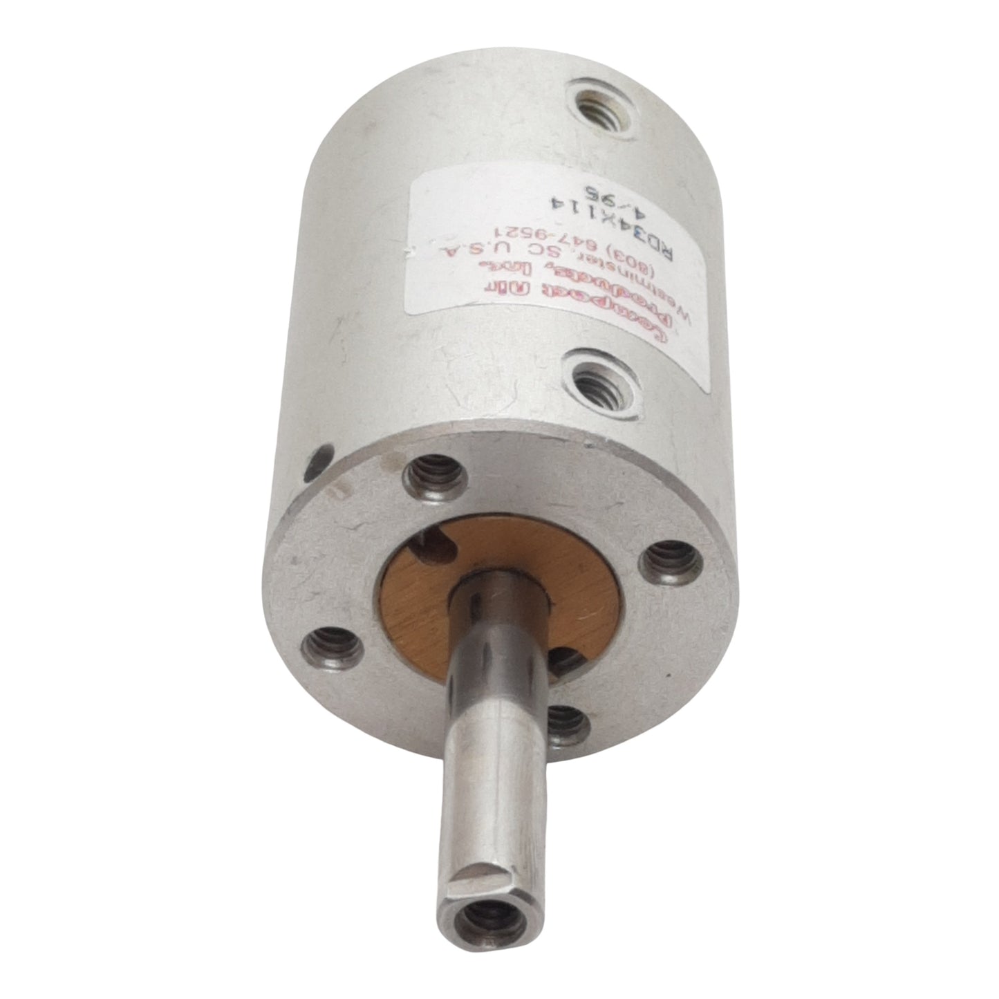 Used Compact RD34X114 Pneumatic Cylinder, ø3/4in Bore, 1-1/4in Stroke, #10-32UNF