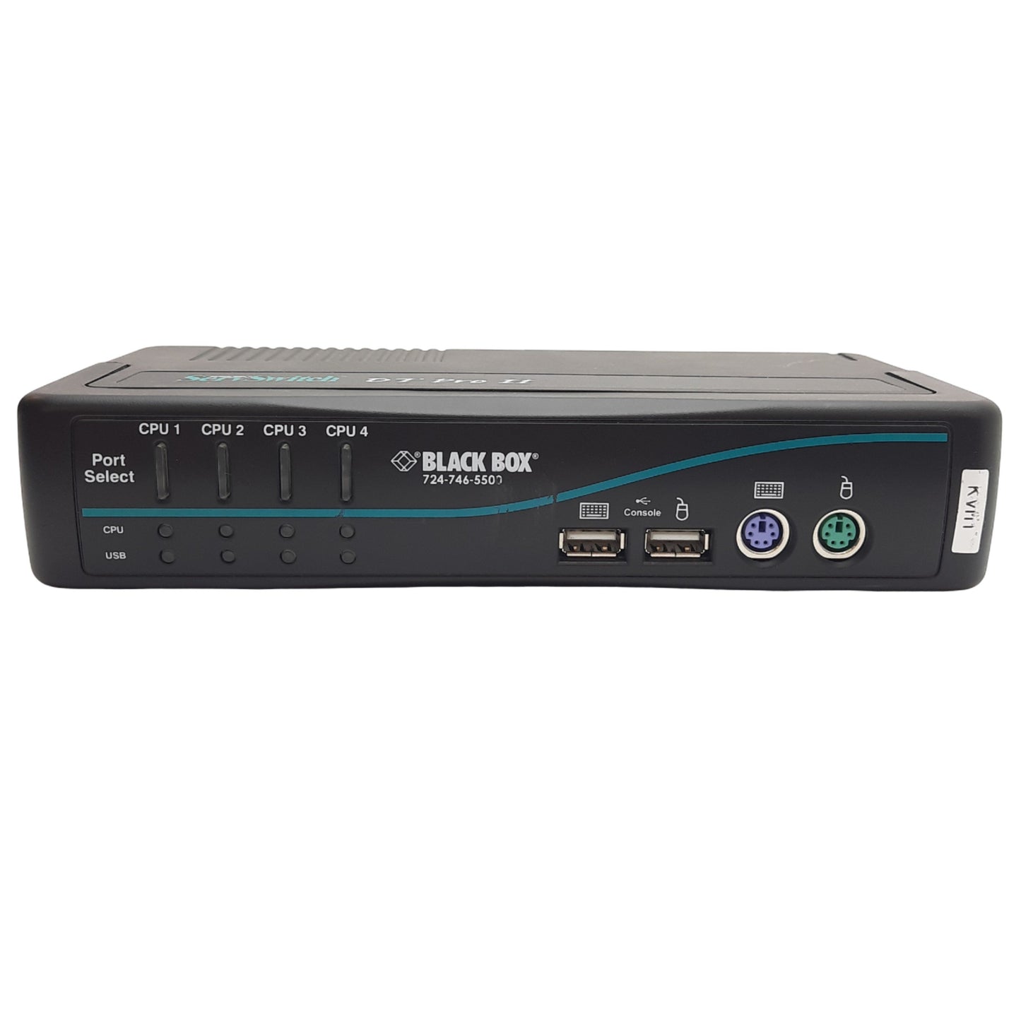 Used Black Box KV7021A 4-Port ServSwitch DT Basic+ With Audio, Power Supply