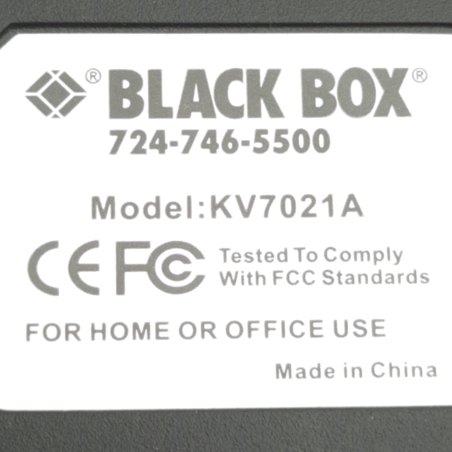 Used Black Box KV7021A 4-Port ServSwitch DT Basic+ With Audio, Power Supply