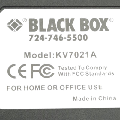 Used Black Box KV7021A 4-Port ServSwitch DT Basic+ With Audio, Power Supply
