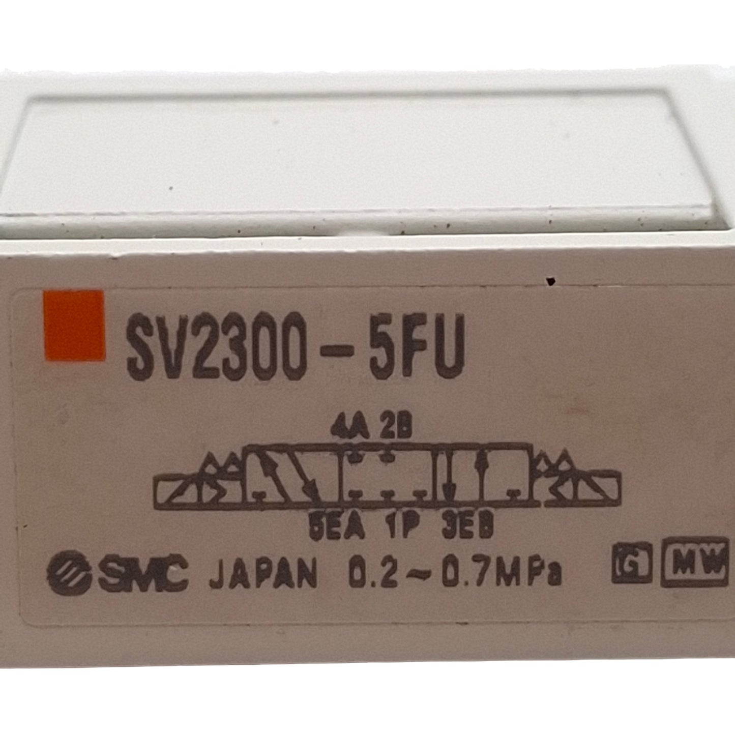 Used Lot of 2 SMC SV2300-5FU Solenoid Valve, 3-Pos Closed Center, 0.7MPa, 24VDC Coil