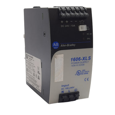Used Allen-Bradley 1606-XLS240E Power Supply, 24-28VDC Output Voltage, 10A-9A Output
