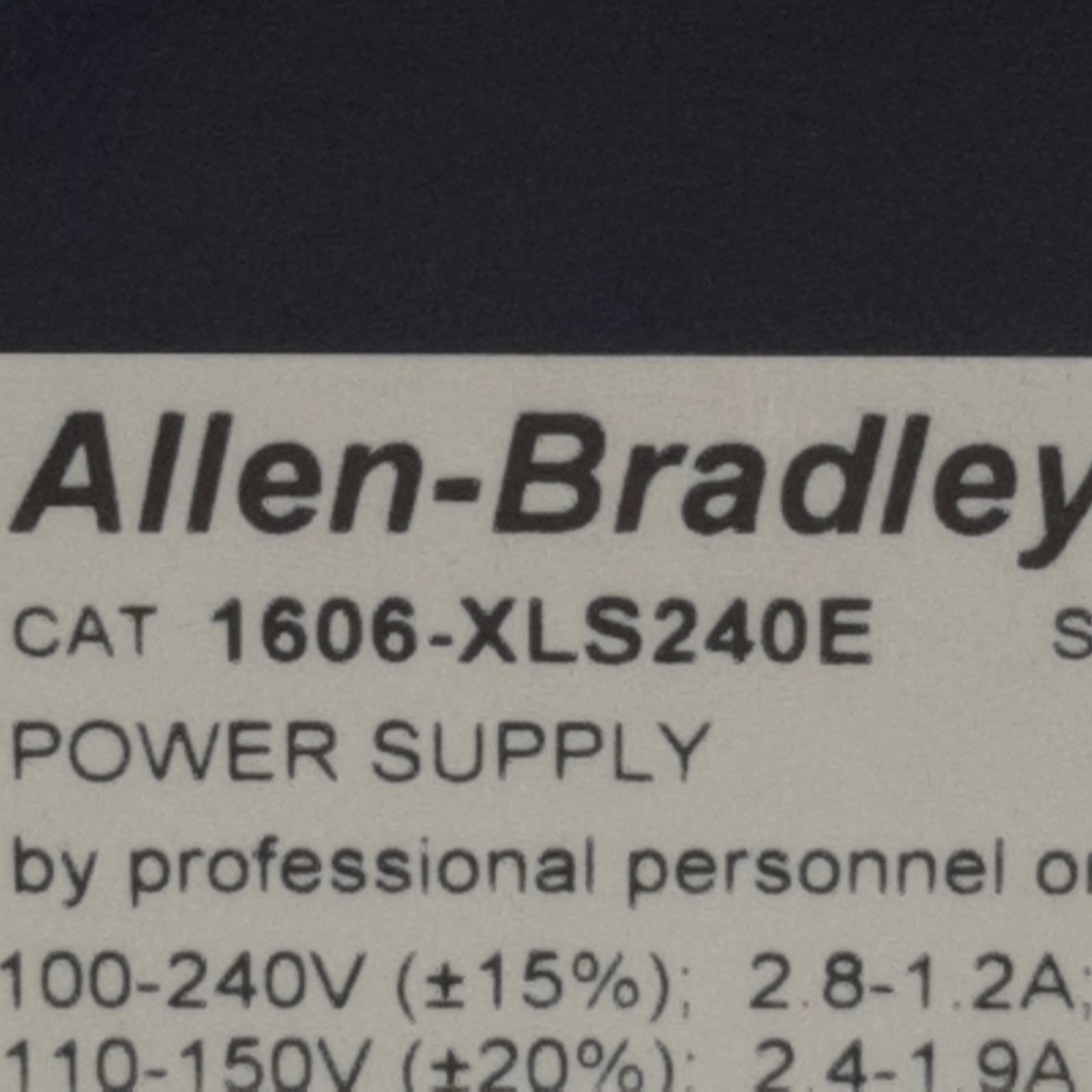 Used Allen-Bradley 1606-XLS240E Power Supply, 24-28VDC Output Voltage, 10A-9A Output